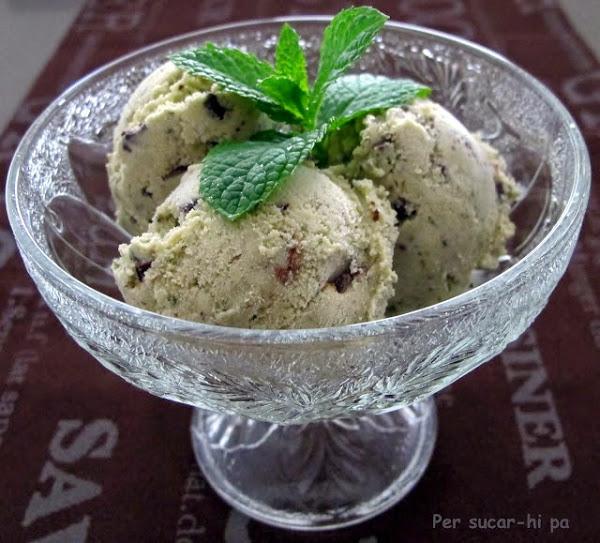 helado de Menta con Chocolate de menta