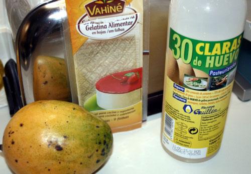 01. ingredientes mousse de mango en blog de fitness