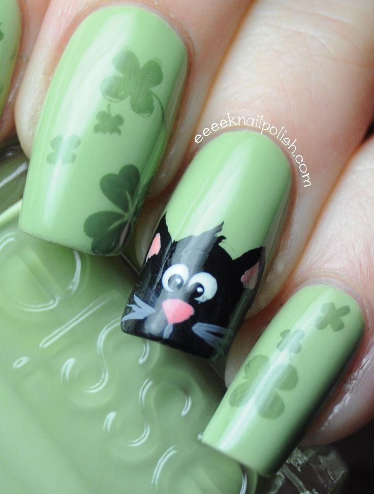 uñas verdes con gato