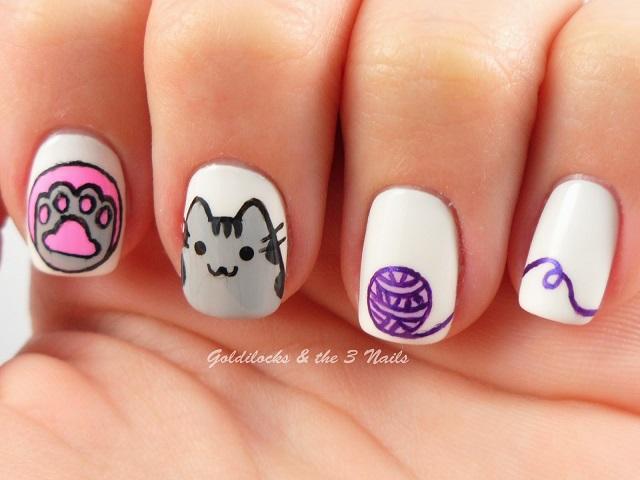 uñas decoradas gato facebook