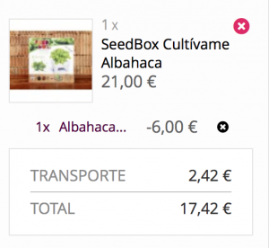 descuento en el kit de cultivo Albahaca
