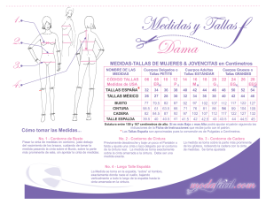 Tallas y medidas