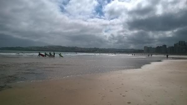 Atardecer playa de Gijón