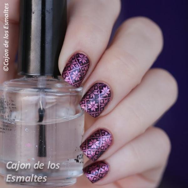 uñas estrella de navidad