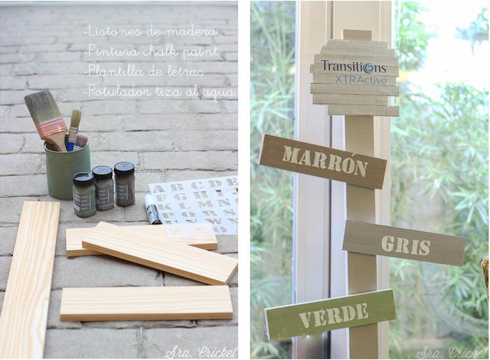 Estaca con letrero diy Sra. Cricket