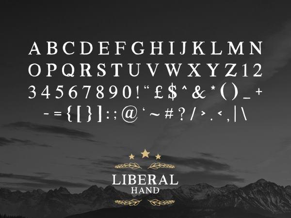 liberal hand tipografia gratis