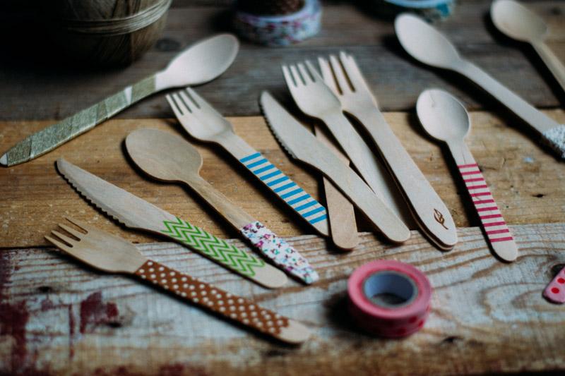 decora tus cubiertos de madera