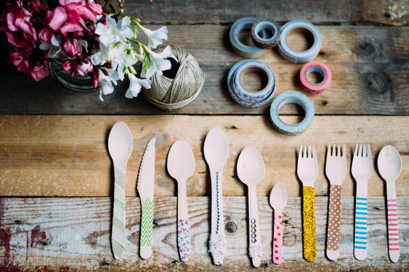 decora tus cubiertos de madera