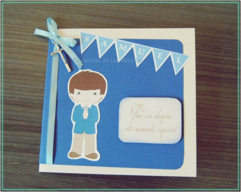 TARJETA COMUNION NIÑO SCRAP 1