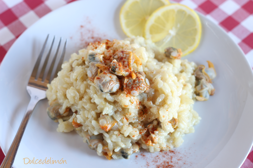 Risotto de berberechos y limon