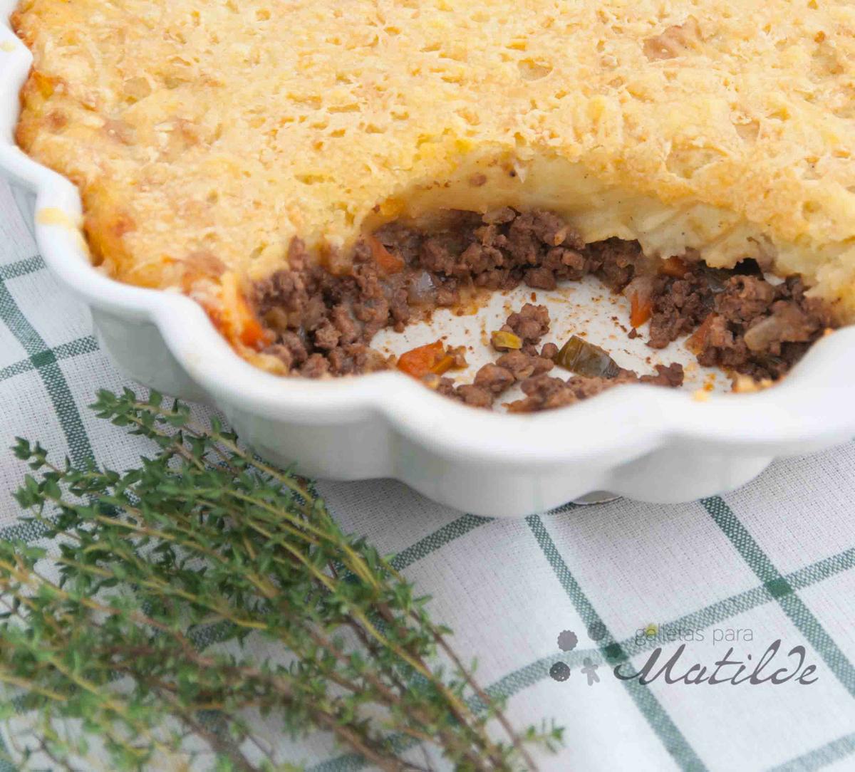 Cottage pie, pastel de carne