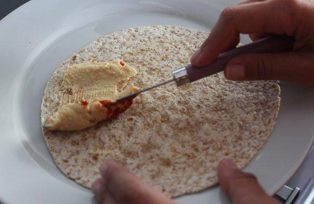 untar hummus en fajita