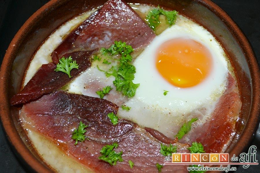 Jamón tapado, sugerencia de presentación