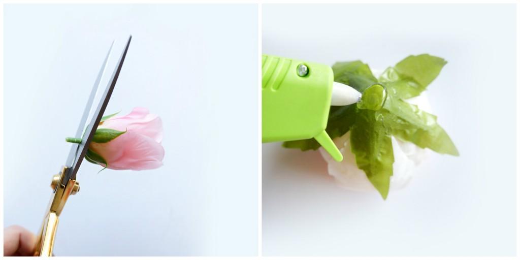 letra de carton y flores