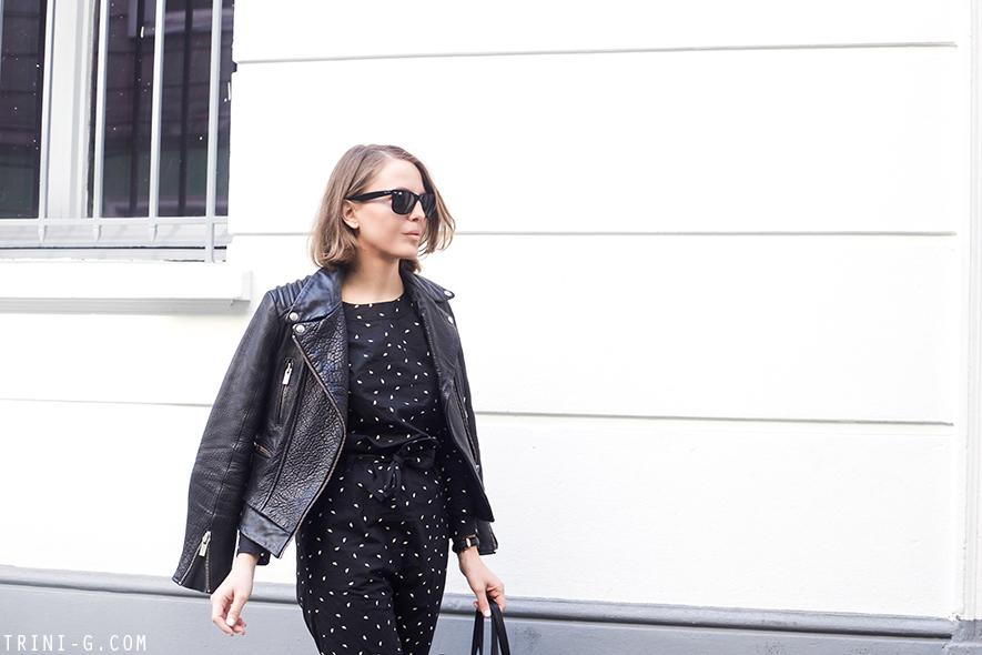 Trini | A.P.C polka dots overalls Superga white sneakers