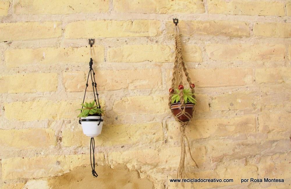 Cápsulas de café recicladas en maceteros decorativos