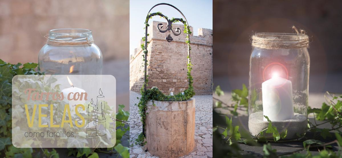 Tarros de vidrio decorados | Bodas