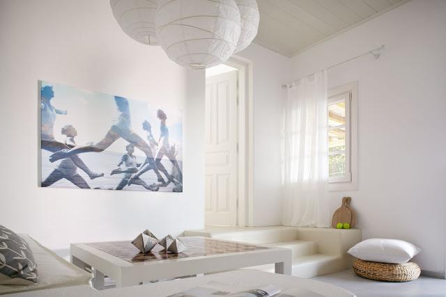 salon rustico en color blanco