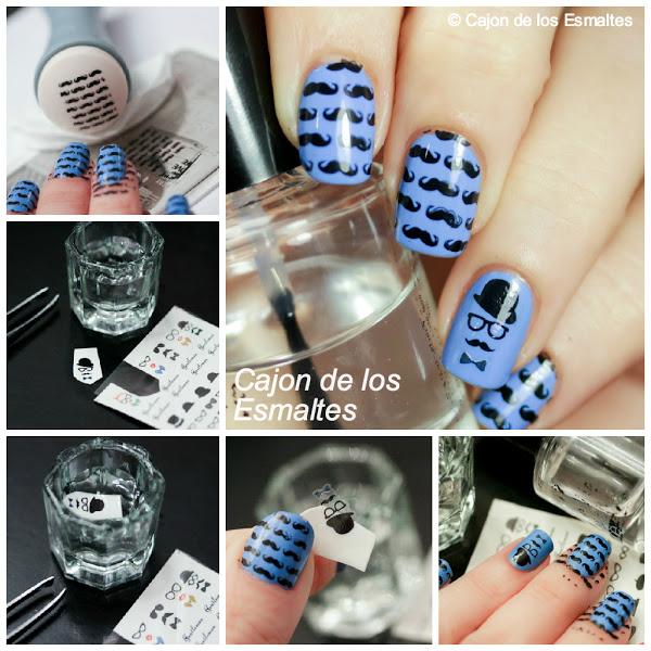 Paso a paso - Uñas con bigotes usando decals o tatuajes de agua