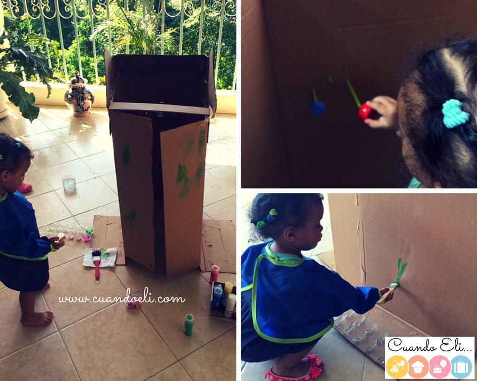 nave espacial de cajas de cartón 