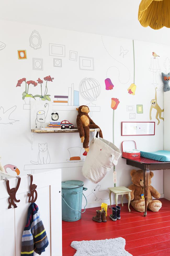 Suelos Rojos cuarto infantil
