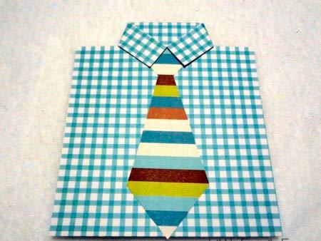 instrucciones manualidad tarjeta día del padre original con corbata (paso 3)