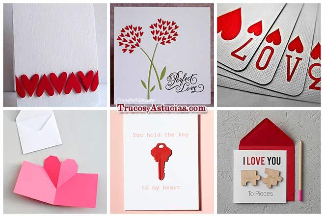 14 Tarjetas de San Valentín que puedes hacer con manualidades