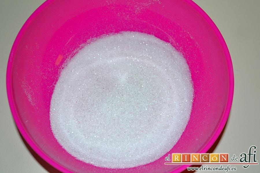 Crema de papaya, pesamos el azúcar