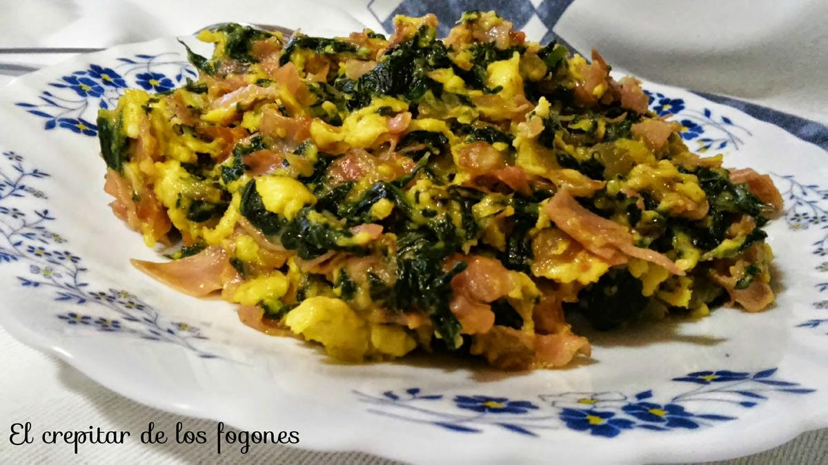 Revuelto de acelgas con queso