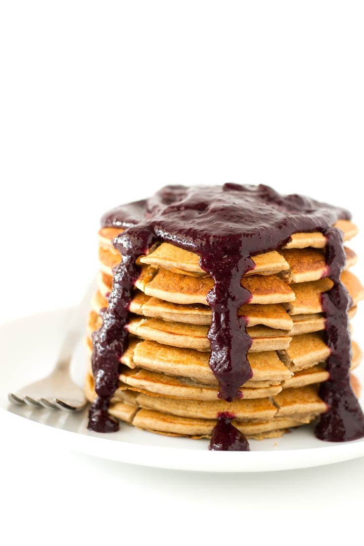 Tortitas Sin Gluten Con Mermelada de Arándanos