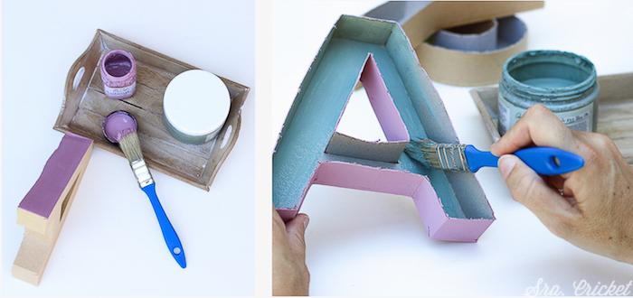 diy chalk paint letras luminosas falsas