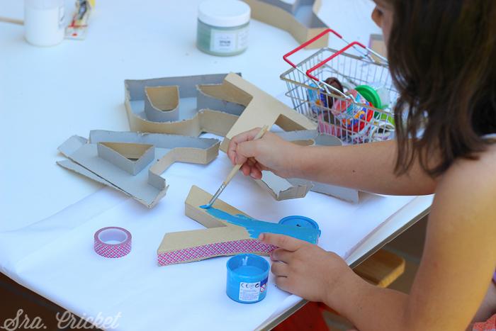 manualidades para niños con letras de cartón