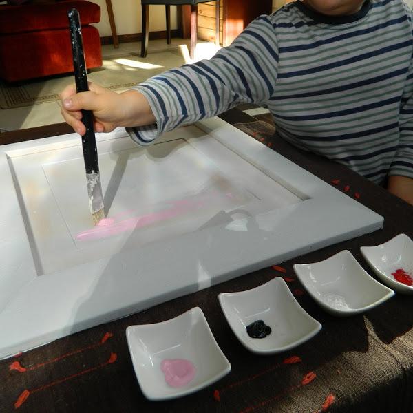 Un cuadro reciclado para una decoración frugal.