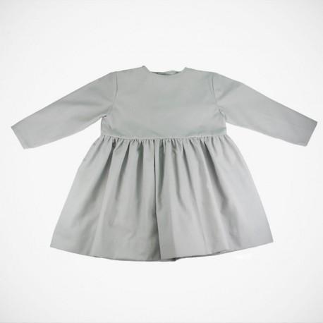 Vestido cuello redondo manga larga