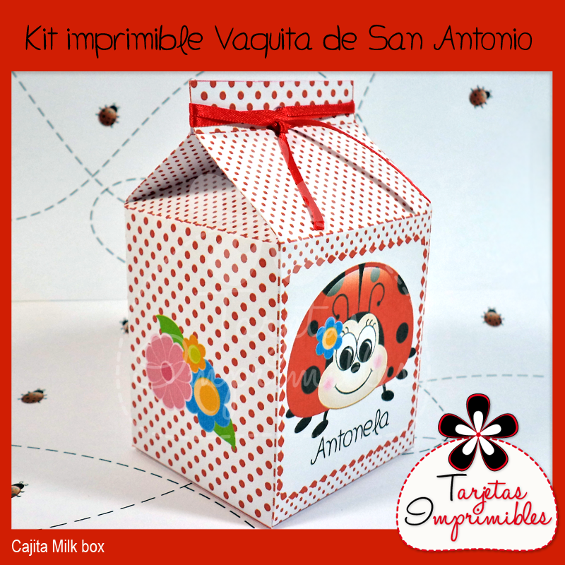 Cajita Milkbox Vaquitas de san Antonio