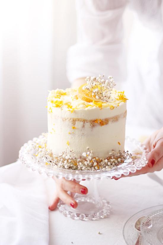 Receta tarta de chocolate blanco y naranja | Cocina