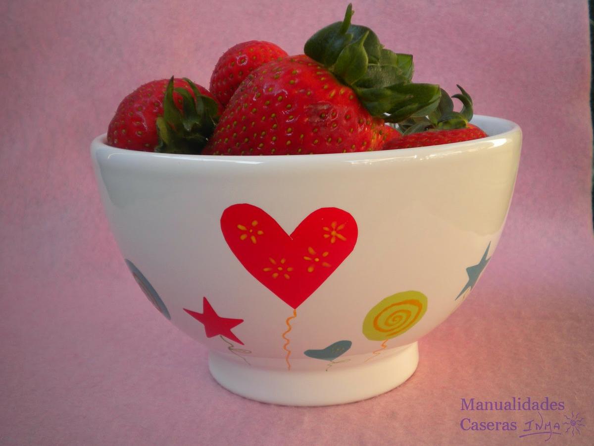 Manualidades caseras faciles calcas ceramica de colores y oxido colorantes de colores con corazones