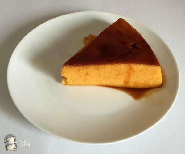 Trozo de flan de calabaza