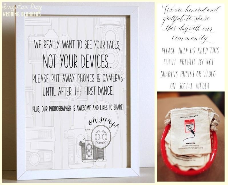 informad a vuestros invitados de que queréis que vuestra boda permanezca privada. ¿Y con una indirecta? Prueba con los sacos de dormir para smartphones.