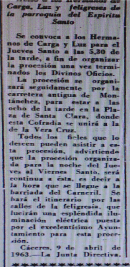 Procesion del Humilladero (Cáceres, 1963)