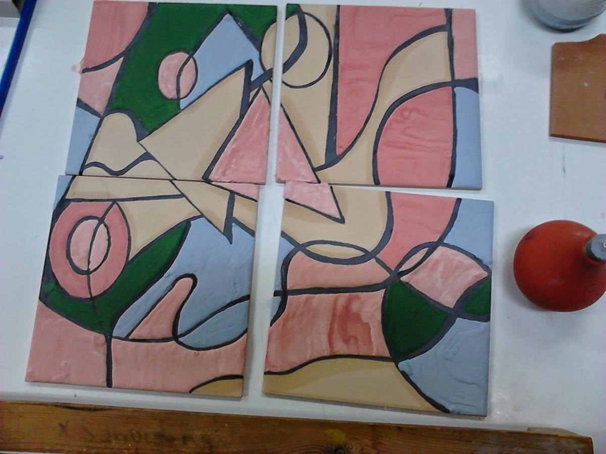 Manualidades caseras Inma mural de cuerda seca paso a paso