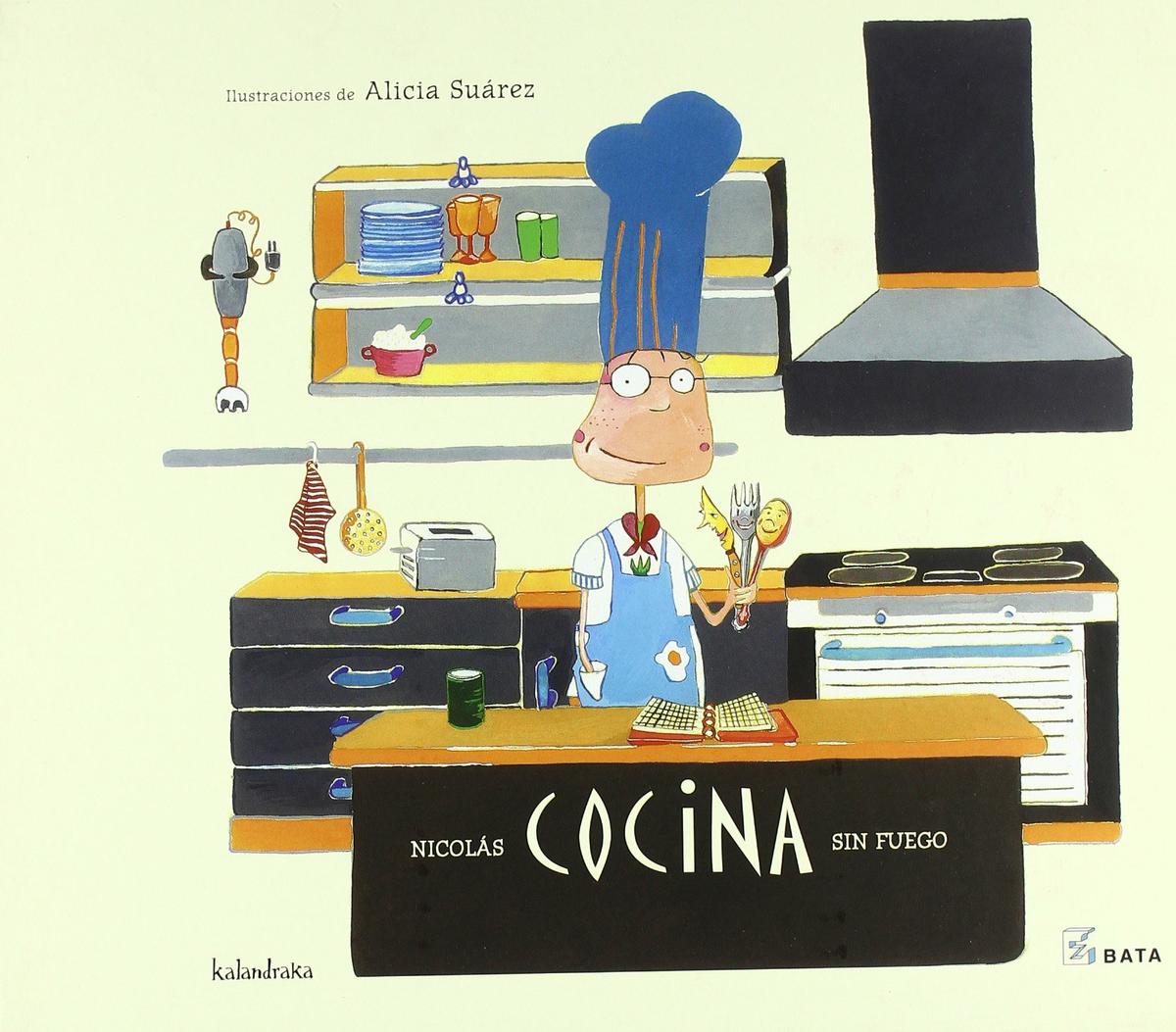 Como el propio título indica,  libro con sencillas recetas para que los  niños cocinen sin necesidad de usar fuego.