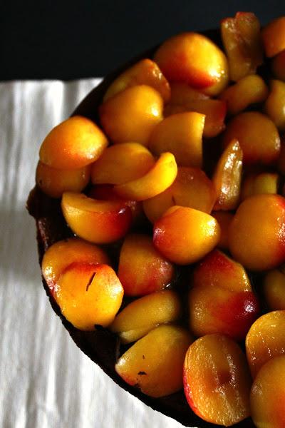 Tarta de requesón y albaricoques