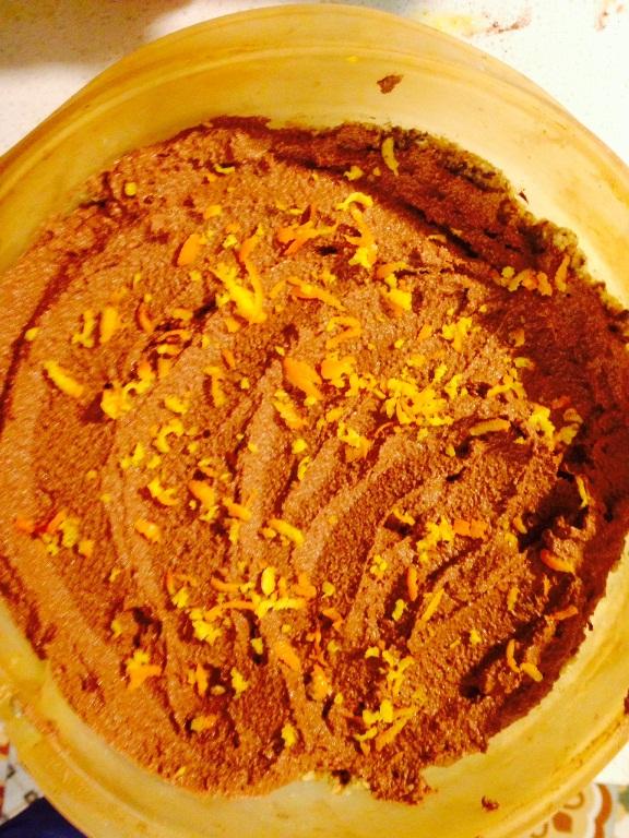 pie chocolate naranja