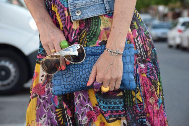 Long printed maxi dress