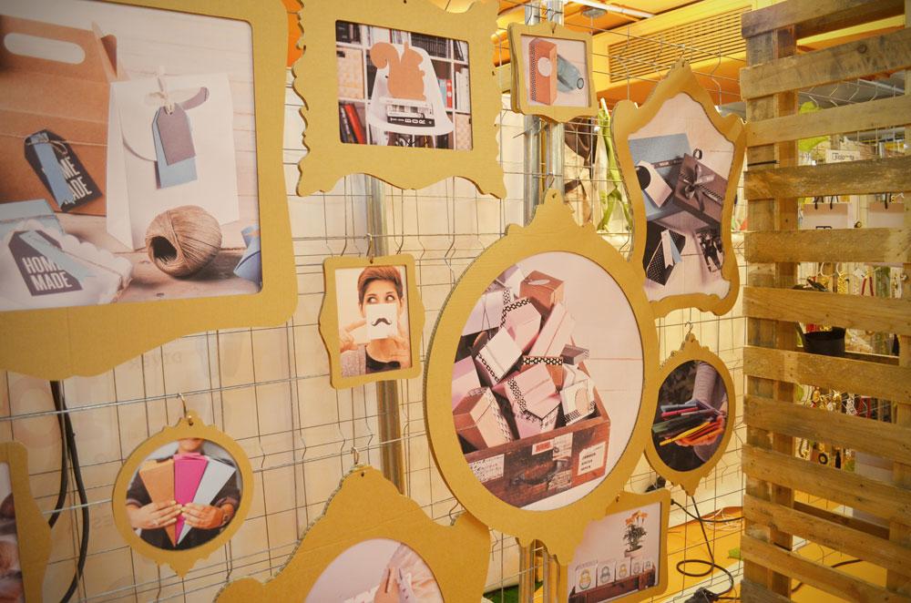 Marcos de cartón de diferentes formas y tamaños.