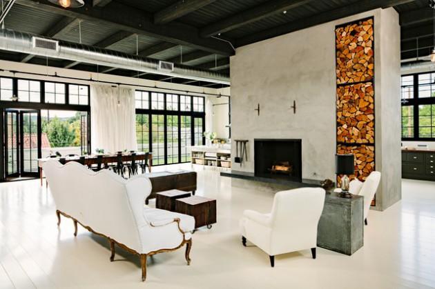 Salas de estar estilo industrial