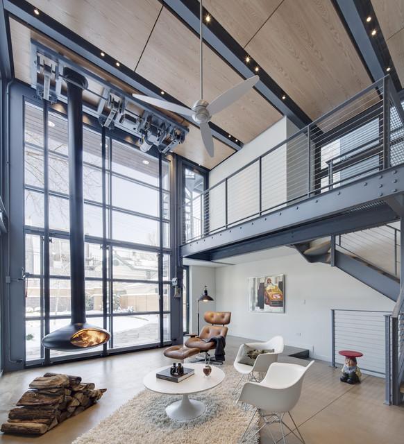 Salas de estar estilo industrial