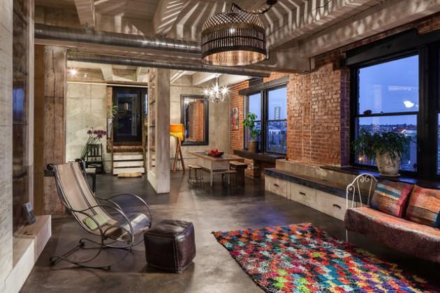 Salas de estar estilo industrial