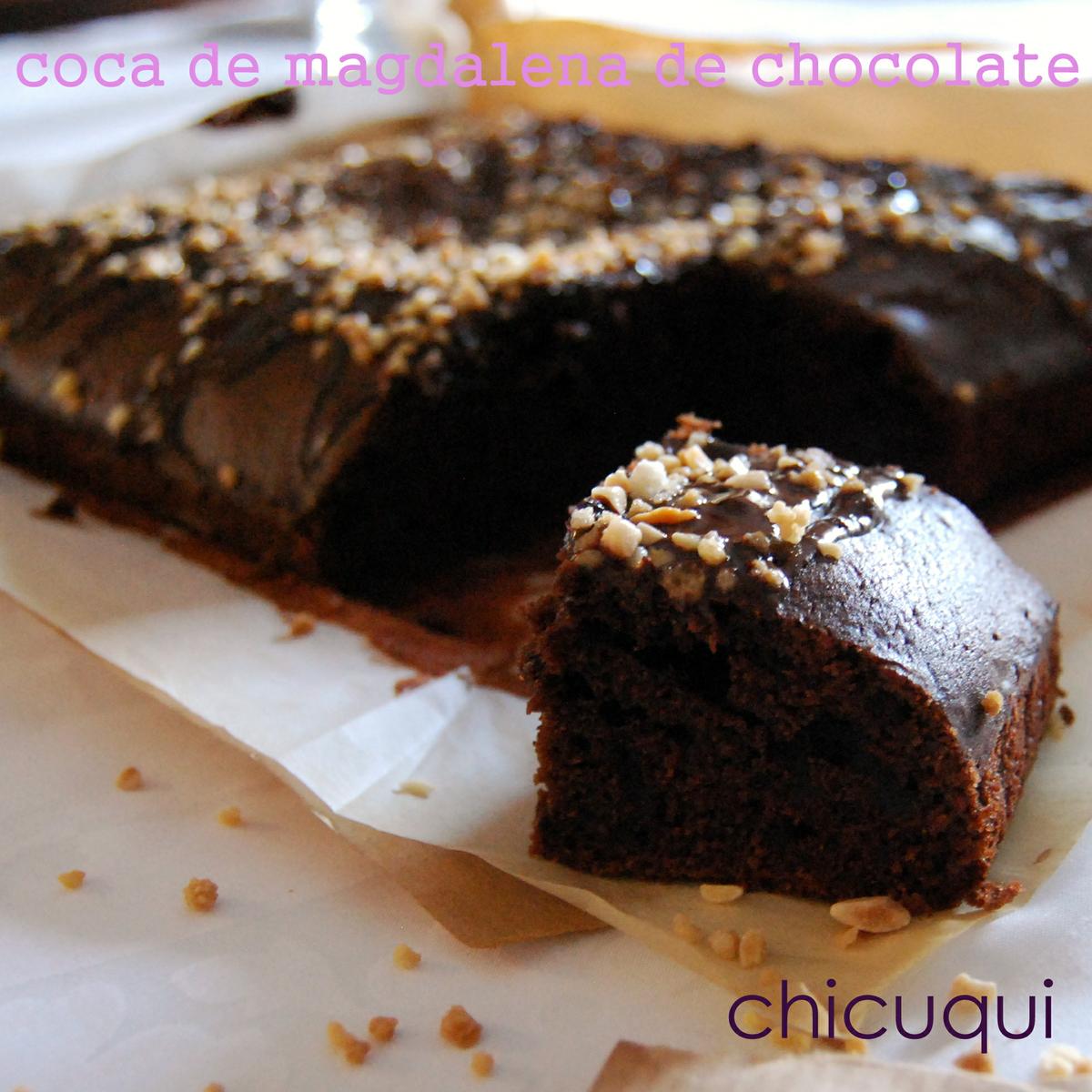receta de coca de magdalena de chocolate en galletas decoradas chicuqui.com 